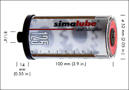 Automatic single point grease and oil dispenser SIMALUBE