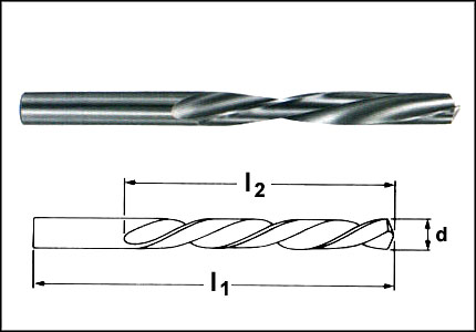 Jobber drill left-hand HSS DIN 338, type H for brass