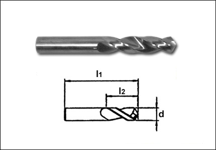 Short series B, HM stub drill, short Std. helix