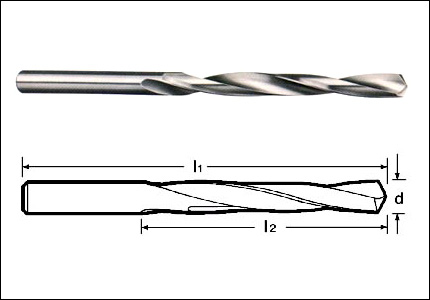 Long drill DIN 340, type H for brass