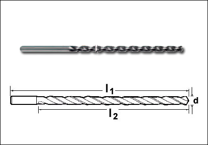 Extra length drill HSS, type FN