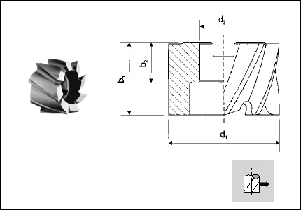 HSS-Co shell finishing cutter