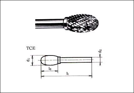 HM burr TCE, shaft mm 8, cut 13
