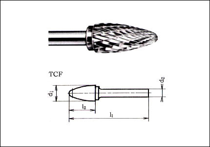 HM burr TCF, shaft mm 8, cut 13