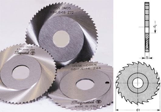 Circular saw with carbide tip for aluminium
