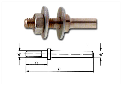 Grind-wheel-holder shafts for diam. mm 6 flexible shafts