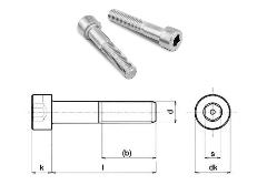 Cylindrical socket head screw TCE, 10.9, white zinc plated