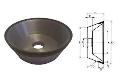 L45135: Mola diamantata legante resinoide forma 1 A 1; LITD