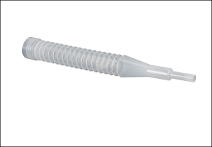 Flexible spout for measuring vessels