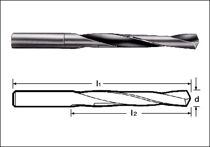 Punta corta HSS DIN 338, tipo H per ottone