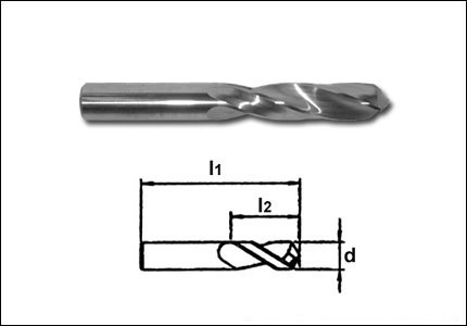 Jobber drill HM, long helix for brass