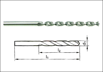 Punta lunga HSS DIN 340, tipo FW per alluminio