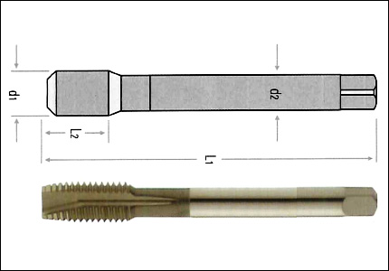 Tap M, spiral point, straight, DIN 376