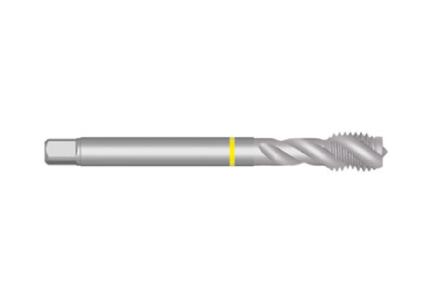 Maschio M, imbocco C, elica 40°, anello giallo, DIN 376