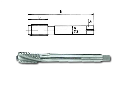 Maschio BSW, imbocco corto, elica 15°, DIN 371