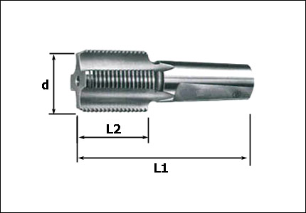 Tap G, short chamfer, left hand cutting, taper shank