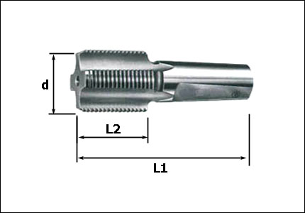 Tap Rc (BSPT), short chamfer, taper shank