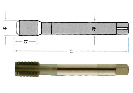 Tap NPT, short chamfer, straight