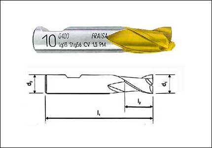 HSS-Co PM cutter with 3 cutting edges, coated