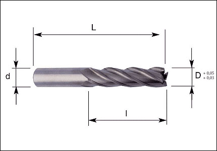 HSS-Co PM finishing cutter