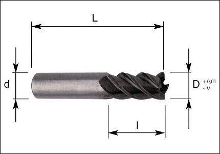 HSS-Co PM finishing cutter