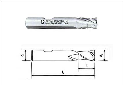 HSS-Co roughing cutter with chip breaker