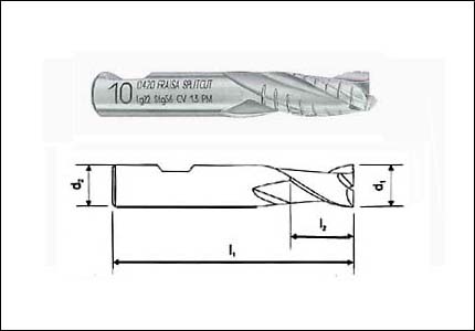 Fresa per sgrossatura con rompitruciolo, HSS-Co