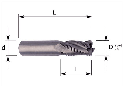 HSS-Co PM roughing cutter, coated