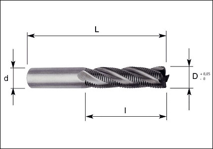 HSS-Co PM roughing cutter