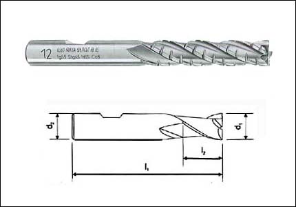 HSS-Co roughing cutter with chip breaker