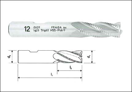 Fresa per sgrossatura, HSS-Co PM, rivestita