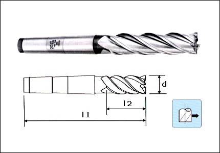 HSS-Co taper shank finishing cutter