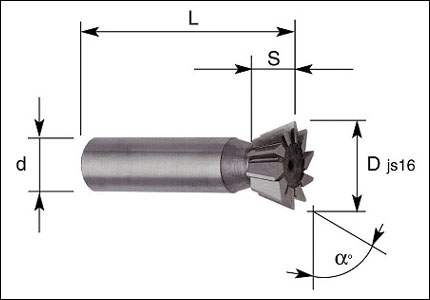 HSS-Co divergent angle cutter