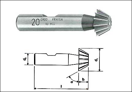 HSS-Co convergent angle cutter