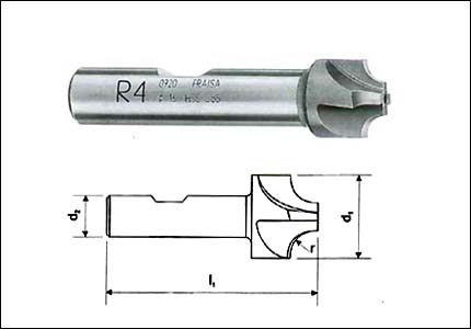 HSS-Co corner-rounding cutter