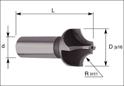 HSS-Co corner-rounding cutter