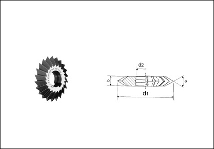 HSS-Co double equal-angle cutter