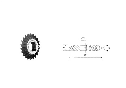 Fresa ad angolo simmetrica, HSS-Co