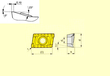 Insert APKX-M 8026 for milling