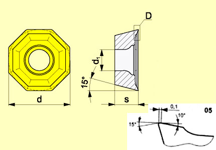 Insert ODMT 8040 for milling