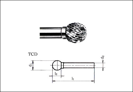 Fresa rotativa TCD, HM, gambo mm 8, taglio 13