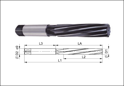 Hand reamer DIN 206 B, HSS-Co