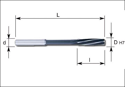 Alesatore a macchina DIN 212 D, HSS-Co