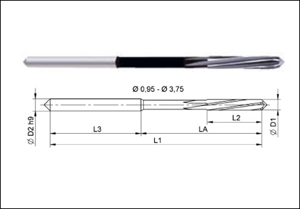 Alesatore a macchina DIN 212 D, HSS-Co