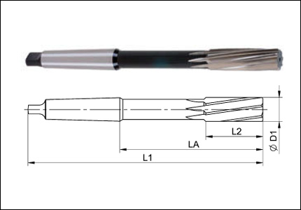 Alesatore a macchina DIN 208 B, HSS-Co