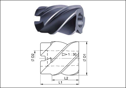 Machine shell reamer for taper holes, HSS-Co