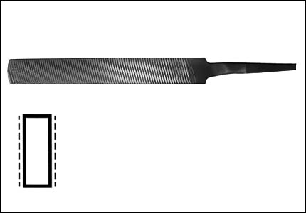 Galvanizing file with bent handgrip