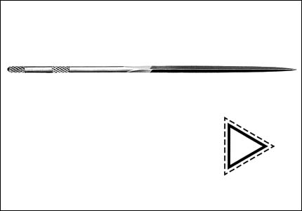 Needle three-square file