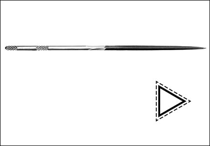 Needle three-square file