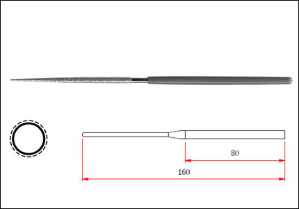 Diamond needle round file